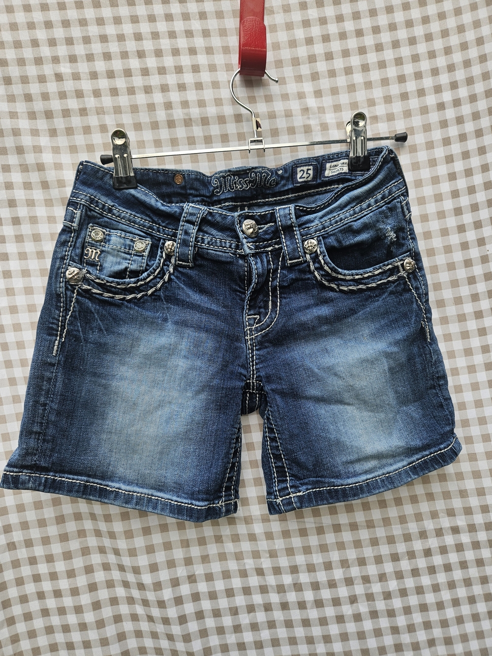 Miss Me Dark Blue Denim Jean Shorts
